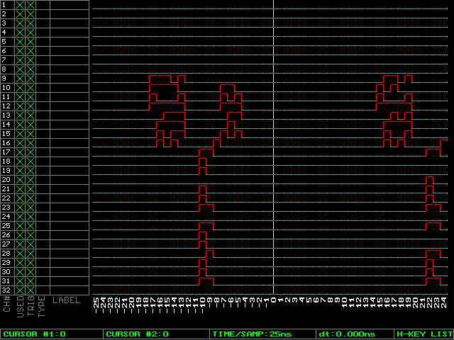 Screen shot from the timing display in the PCLA software